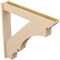 Ekena Millwork 7 1/2-in W x 48-in D x 48-in H Balboa Slat Rough Cedar Woodgrain TimberThane Outlooker, Primed Tan OUTUR075X48X48BOA24RCPR - alternate 2